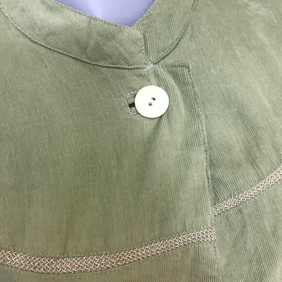 April Cornell Corduroy Duster Prairie One-Button Small Pocket Lined - Picture 3 of 13